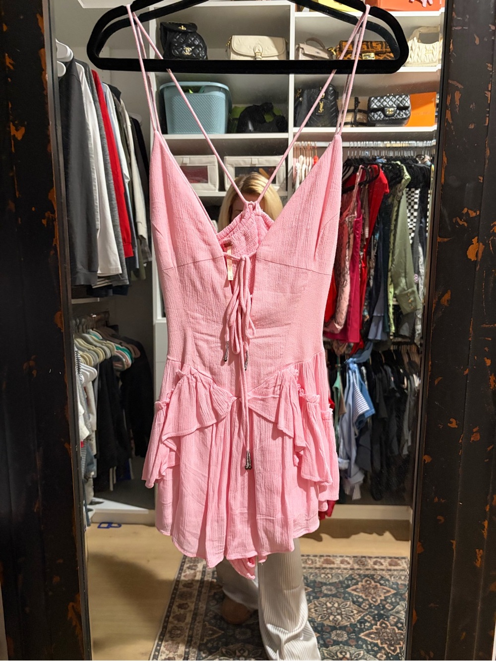 Pink free people romper
